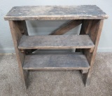 Primitive step stool display shelf, 23