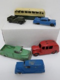 Six Tootsie Toy and Dinky Toy vehicles, 2 1/2
