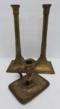 Three candlesticks candle holders, 11