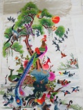 Oriental silk with birds, 17