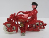 Replica cast iron motorcycle toy, 6 1/2