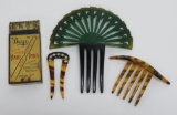 Vintage hair combs and Boye Hair pin tin