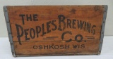 The Peoples Brewing Co beer crate, Oshkosh Wis, 18 1/2