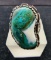 Native American Sterling Silver, Turquoise and White Stone Ring