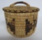 Papago covered basket, butterfly, 4