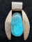 Vintage Native American .825 Silver and Turquoise Pendant