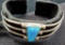 Native American Sterling Silver and Opal Cuff Bracelet