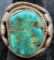 Vintage Navajo Men's Sterling Silver and Turquoise Nugget Ring