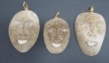 Three Inupiat Eskimo spirit masks, Shishmaref Alaska, 5