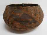 Early Native American basket, possible Pomo tribe, 5 1/2
