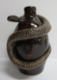 Joseph Burley snake jug, #1107, 7 1/2