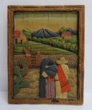 Mexican wood carving c 1940's, Bas relief, 8