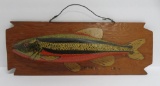 Folk art fish carving, Ziggy Ostrowski aka Iggy Kuscha, Milwaukee area, 14