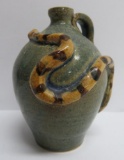 Miniature snake stoneware jug, 3