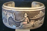 Vintage Thomas Singer Sterling Silver Cuff Bracelet
