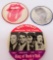 Vintage Vari-Vue flicker pins, Rolling Stones and Elvis