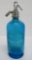 Bon Ton Blue Seltzer bottle with original top, Beaver Dam Wis, 11