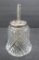 Sterling silver and crystal glue jar, 3 1/4