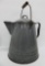 Grey enamel graniteware coffee boiler, 12