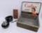 Corona Larks store display for cigars, Cigar advertising dictionary and table lighter
