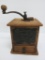 Wooden table top coffee grinder, #1080, with drawer, 7 1/2