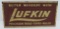 Vintage Lufkin tool sign, 10 1/2