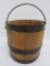 Heavy oak metal banded pail, 6