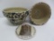 Red Wing Collectors Society commemorative stoneware bowls, 2000 and 2001