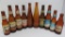 10 Lithia beer bottles, embossed and paper labels