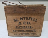 M Stoffel & Co General Merchandise Allenton, Wis, egg crate