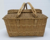 Covered basket, split oak, 18