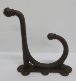 Very large cast iron wall hook, 11