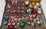 55 Vintage Christmas ornaments, glass, about 2