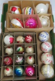 22 vintage Christmas ornaments, balls, 2 1/2