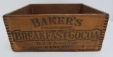 Wooden Bakers Breakfast Cocoa box, nice graphics, Gold Medal, 9 1/2