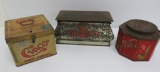 Vintage Velvet Cinco and Twin Oaks tobacco and cigar tins