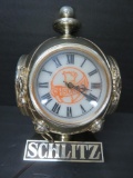 Vintage lighted Schlitz cash register topper clock, clock and light working, 11