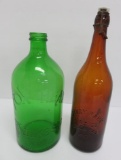 Fox Head Waukesha bottle and Henry Rahr Green Bay bottle