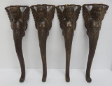 Four metal angel cherub legs, 15