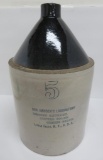 5 gallon Chr Hansen's Laboratory, Little Falls, NY, bottom stamped, cone to