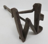 Branding iron, MF, cast metal end, 16