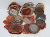 58 Agate slices, 2 1/2