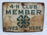 Metal 4H club Member sign, 13
