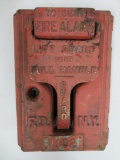 NY Fire Dept fire box door, cast iron, #1402, 9