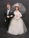 Vintage Wilton cake topper, bisque bride and groom, 4