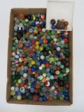 580 vintage Machine made and 6 handmade marbles