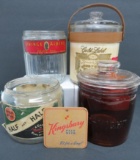 Four vintage cigar jars humidors