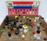Over 55 mini perfume bottles, one boxed set, 1 1/4