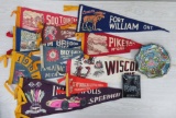 Large lot of souvenirs, pennants and trays