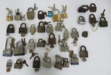 36 Assorted padlocks, 32 have keys
